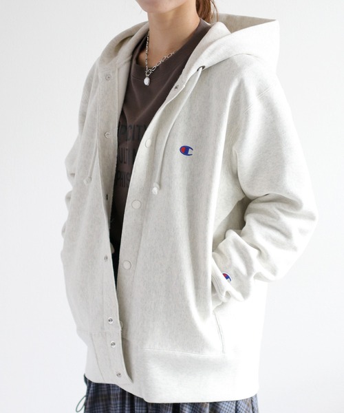 (Champion)裏起毛 リバースウィーブ フーディ — Champion флисовая толстовка Reverse Weave