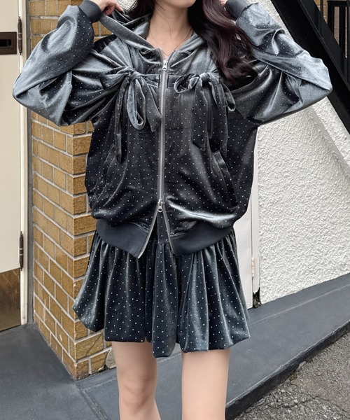 KIRAKIRA Velour A‑фудди — бархатная толстовка