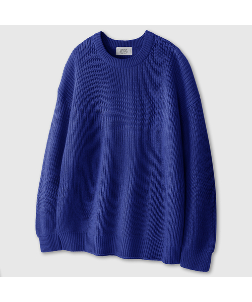 Oversize ボリュームウールシャブ — оверсайз вельветовый худ с объемными рукавами [синий]