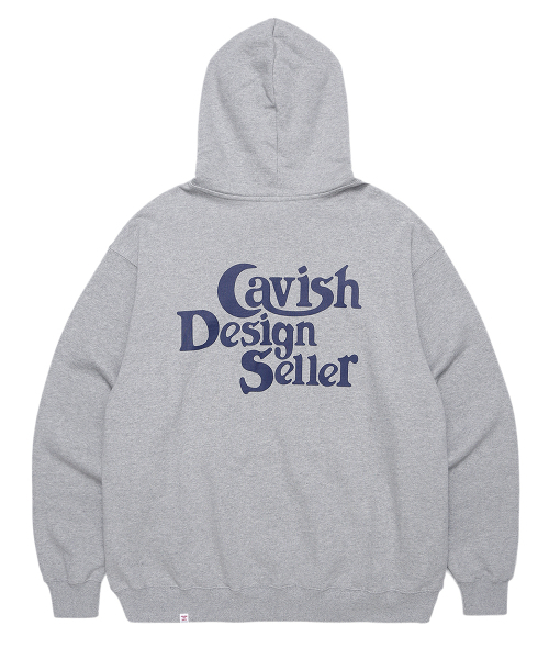 SELLER LOGO HOODIE GREY (CV2BFUM400A) — худи серое с логотипом продавца