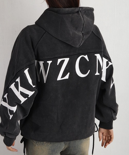 Logo Backprint Фёд 风 фулл‑джип парка — куртка с принтом на спине