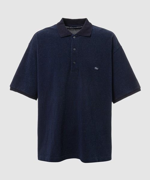 H/W INDIGO POLO SHIRT — поло индиго