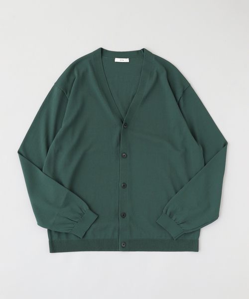 ATON FINE ICE COTTON V‑NECK CARDIGAN — тонкий кардиган из «ледяного» хлопка
