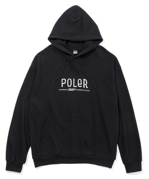 POLER FURRY FONT HOOD — толстовка‑худи с пушистым логотипом