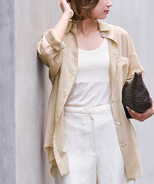 Sheer cotton tunic — полупрозрачная хлопковая туника‑футболка