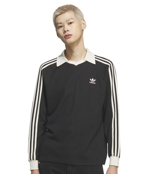 adidas WAFFLE LONG SLEEVE POLO — поло с длинным рукавом WAFFLE [SP].