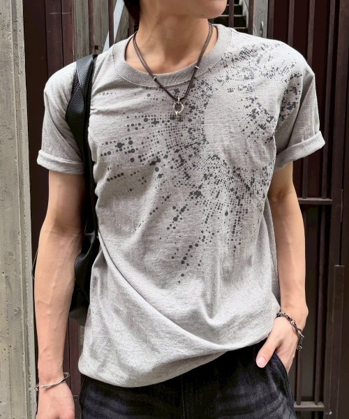 sunshine printing crop tee (4 цвета) — Chikashitsu + — футболка с принтом, полурукав