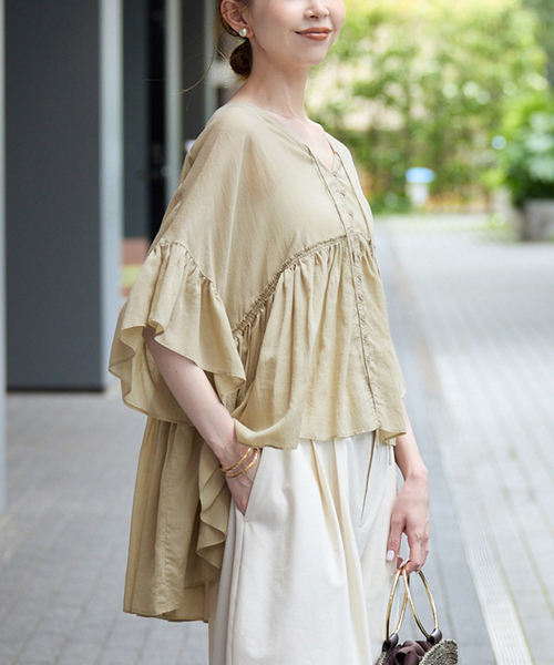 Shiabie Raw Wide Gazaer Blouse — блуза широкого кроя
