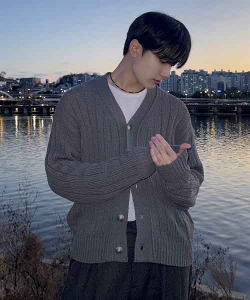Rowlenbroek OverSize Cardigan — кардиган оверсайз, цвет charcoal