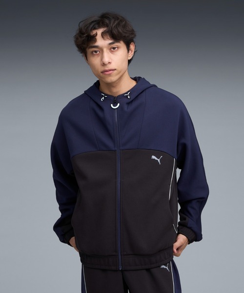 PUMA — унисекс спортивная куртка NEKO‑san с карактерным рисунком, серый пиджак‑кардиган