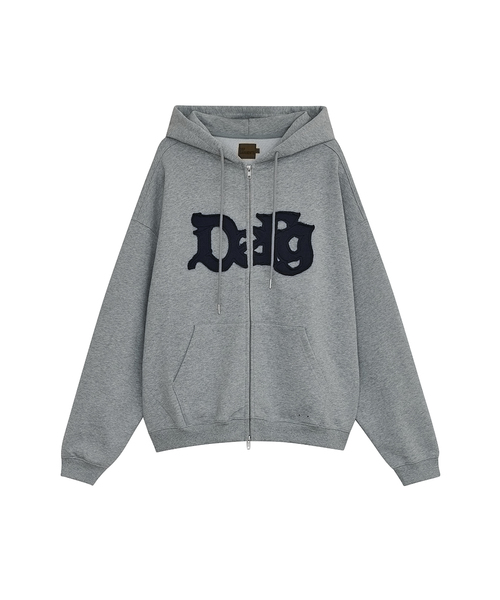 Cutting Logo Hood Zip Up — худи на молнии с логотипом [3 цвета]