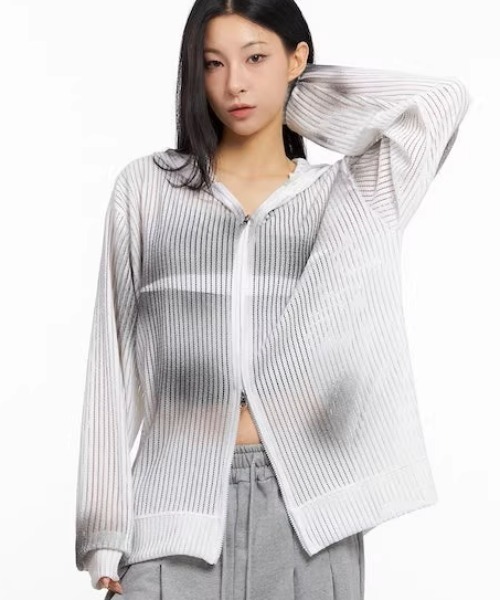 A’GEM/9 × .kom «ARULE/Арюль» — mesh knit zip hoodie