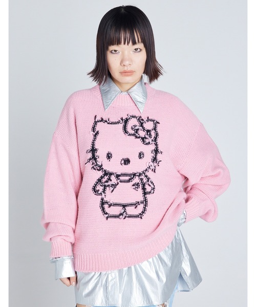 /HELLO KITTY x little sunny bite/ вязаный топ