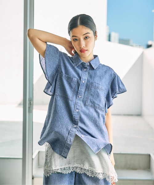 AIR Denim рукав‑фирл/SS модель 740437