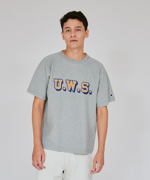 [Champion] Men’s Reverse Weave(R) короткая футболка с принтом — мужская