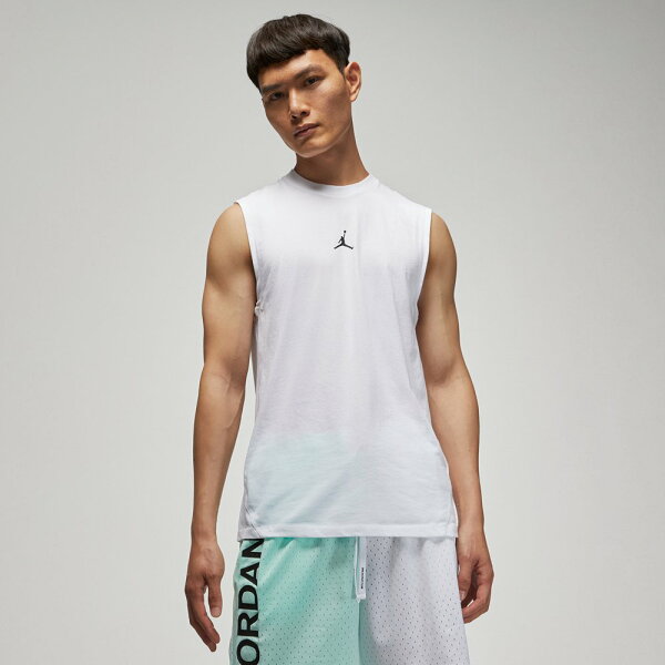 Джордан Dry‑Fit спортивный топ без рукавов бело‑черный DM1828‑100 4700