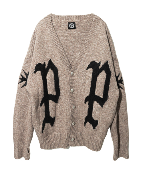 PP Embroidered Cardigan (CAMEL) — кардиган с вышивкой, цвет верблюжий