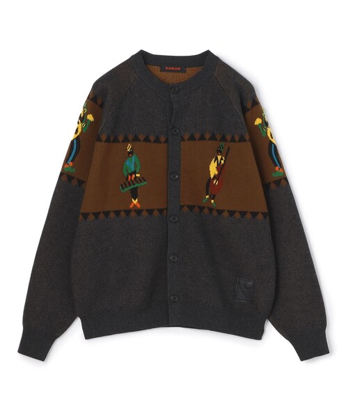 CABaN Cotton Kashimiyajakar — джаз‑бэнд свитер с круглым вырезом, клёш дизайн