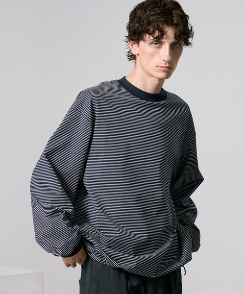 Beauti cotton cord long TEE — хлопковая длинная футболка