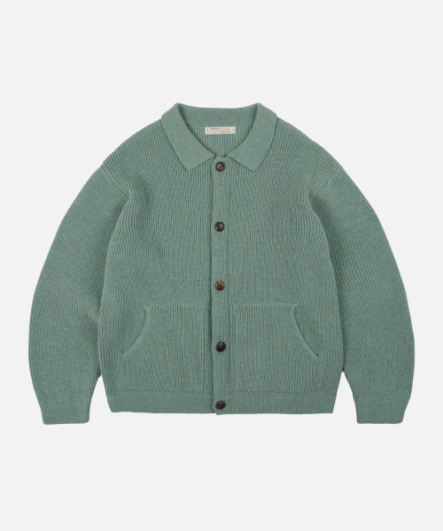 Ultra Heavyweight Collar Cardigan — кардиган с воротником, jade green