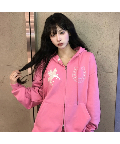 EL UNICORN — худи на молнии (pink)