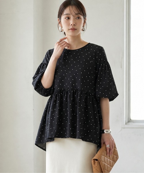 Landam dott PepRam blouse — блузка с принтом