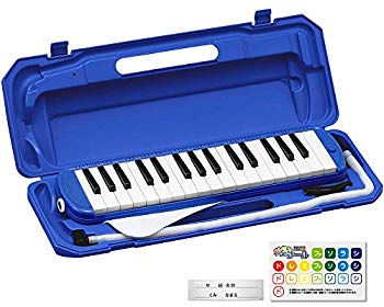 KC пластиковая клавиатурная гаммоника Melody Piano 32 клавиши P3001-32K/BL (наклейка с нотами, тряпка, наклейка для компл.)