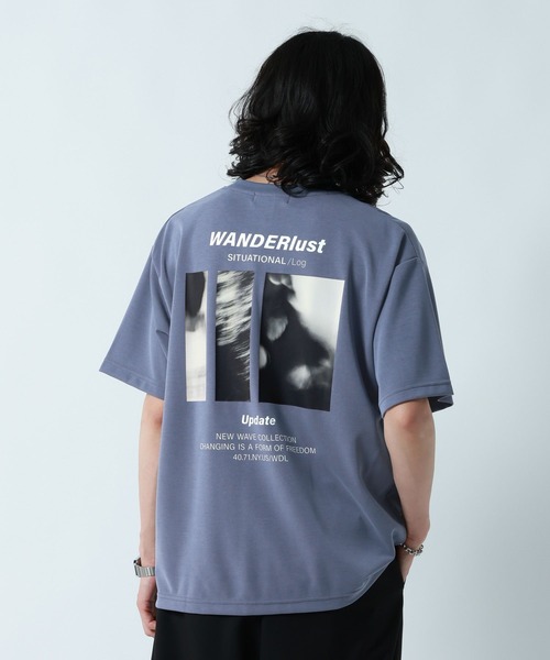 LUXURY+EASY Drape Crew Neck Photo Print T‑shirt / футболка с фото‑принтом