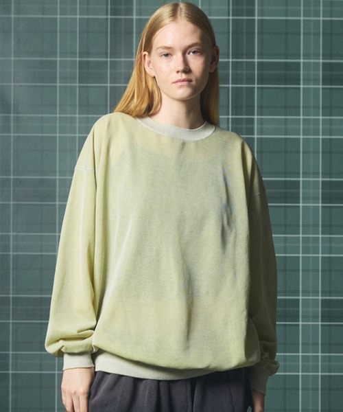 UNISEX Reversible Chambray Prime-Over Crewneck — вязаный свитер MAISON SPECIAL (реверсивный)