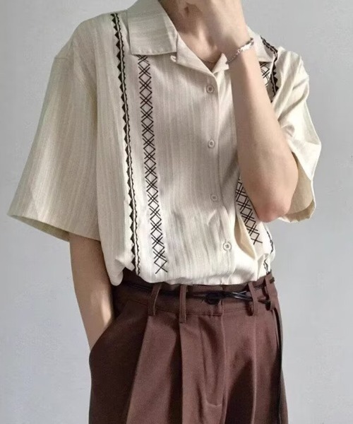 Ethnic Line Shirt — этническая рубашка‑овершейт