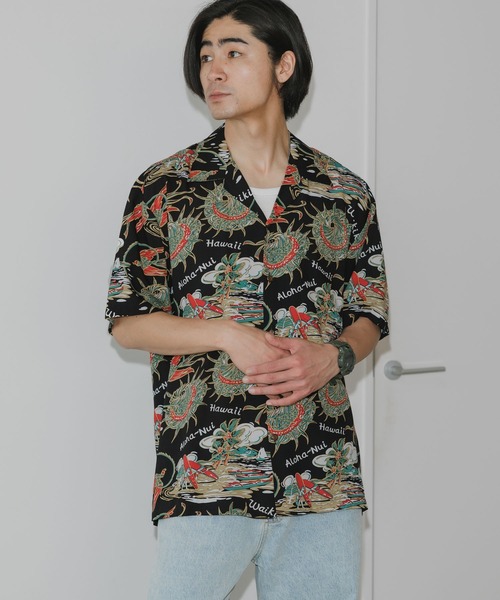 TWO PALMS 레이온 Hawaiian shirt — гавайская рубашка 2026 летняя коллекция