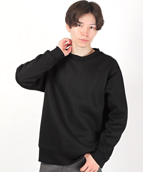 Fleece cluneck knit — флисовый свитер с круглым вырезом