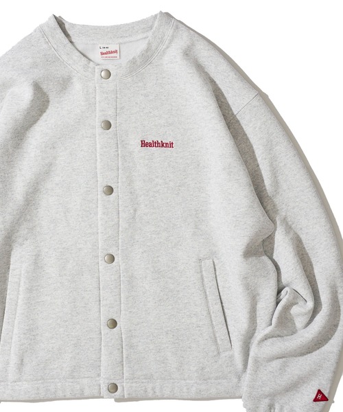 Healthknit Classic Sweat Crew cardigan L/S — классический кардиган‑свитшот (лонгслив)
