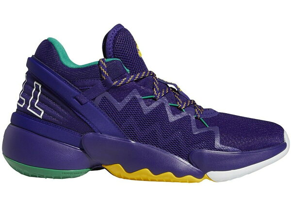adidas D.O.N. ISSUE #2 баскетбольные кроссовки Team College Purple/Team Collage Gold/Bold Green
