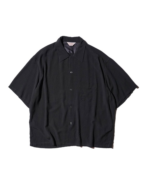 TOWNCRAFT printed loop collar shirt