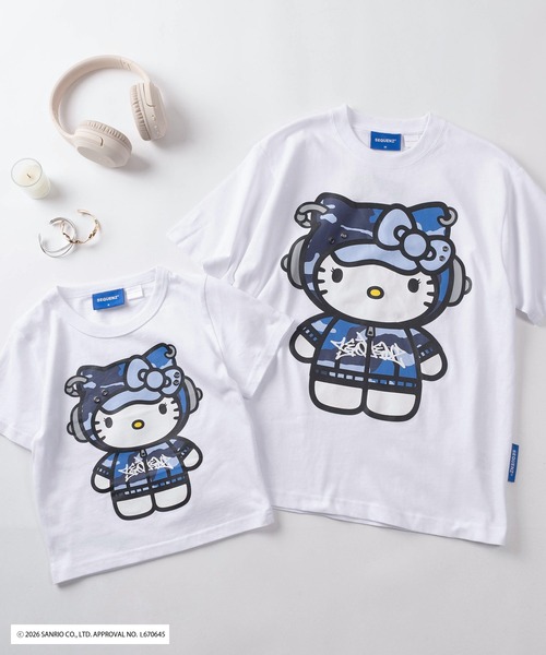 [72] [Sanrio] Y2K стиль / Halloween kitty Ailette RAINSTON клубная футболка / Pichi T / Chibi T / Unisex / новый цвет