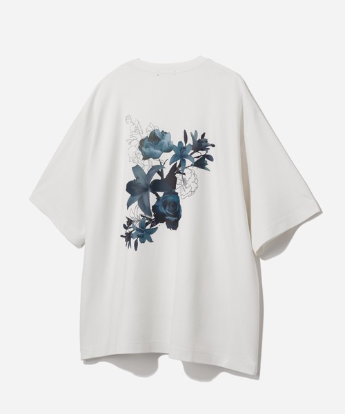 [Охлаждающий контакт] Flaware Art back print cut shirt (HARE)