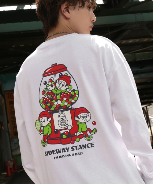 [SIDEWAY STANCE] Original Graffiti print long T-shirt