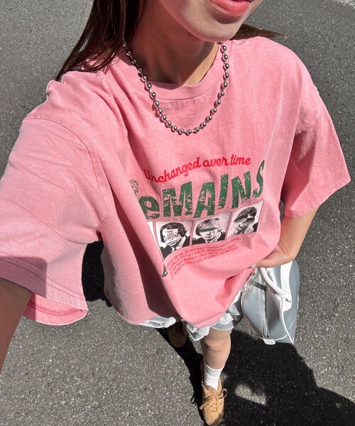 Pigment Band TEE — футболка с пигментной стиркой и баннерным принтом