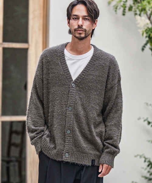 mcg3676 Minimal Shaggy Knit Cardigan — минималистичный пушистый кардиган