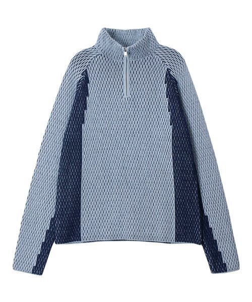 Honey Comb JQD Racing Half Zip Up — свитшот с молнией‑полузастёжкой, navy/sky blue