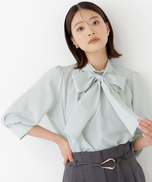 Ribone ボウタイ blouse — блузка с бантом на горловине