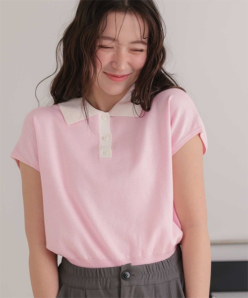 French Sleeve Polo Knit — поло с рукавом реглан