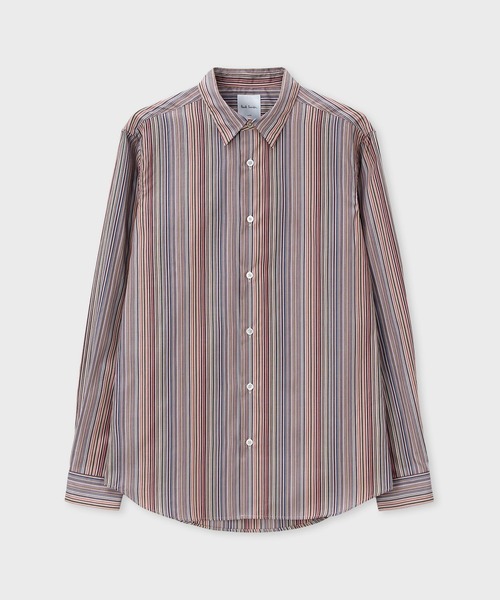"Signature Stripe" — кожаная рубашка / 253350 006LN