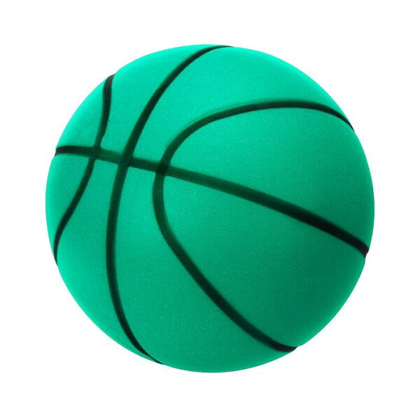 PATIKIL Мьютбаскет-болл размер 7 (24 см/9.5") звукоизоляционный плотный баскетбольный мяч для помещения, с сетчатым мешком, зеленый