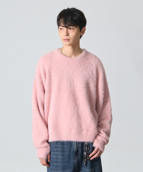 Essential heavyweight hair‑round knit _ розовый