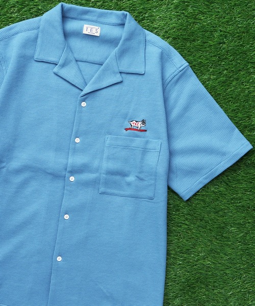 TES COMFORT waffle shirt — футболка с вафельной текстурой, короткий рукав