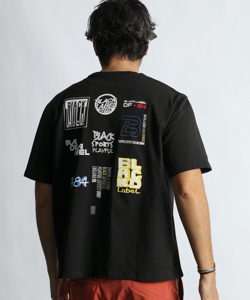 BLACK LABEL 90s LOGO PRINT TEE: хлопковая футболка с принтом 90s CVC