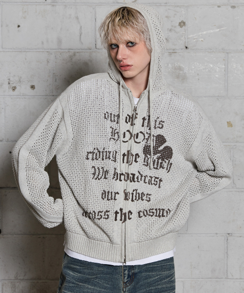Clover lettering cachet футляр для джипа — Zip-up Outerwear Ootmeal