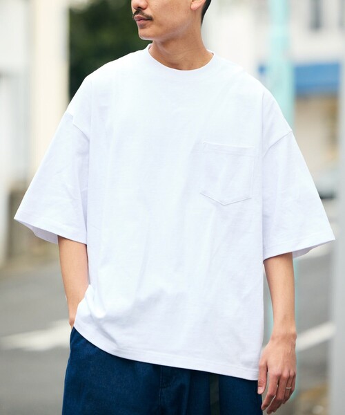 Лимитированная толстовка 9oz Heavyweight Big Shield Crewneck Pocket T-shirt Heather White